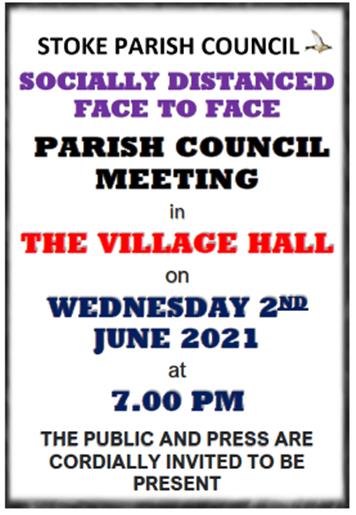  - Parish Council Meeting - Wednesday 2nd June 2021